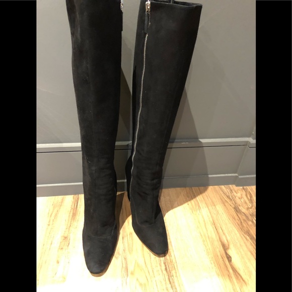 Sergio Rossi Shoes - SERGIO ROSSI/Black Suede/High Heel/Boots